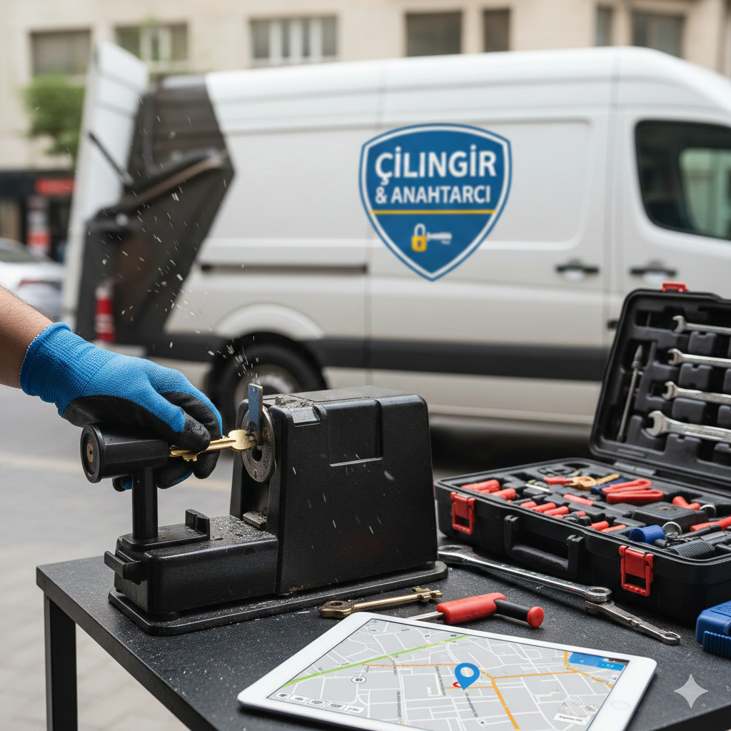 Mavişehir’de çelik kapı çilingir ile açılırken